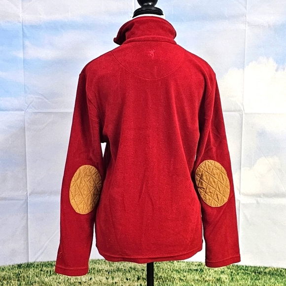 BROWNING | FOR HER FLEECE QUARTER ZIP PULLOVER W\ MICRO SUEDE SHOTGUN PA… - Picture 6 of 13